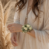 Elegant White Rose Wrist Corsage