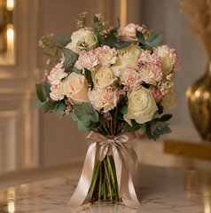 Blush Rose & Carnation Bridal Bouquet