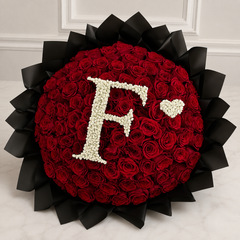 Mon Amour Initial Rose Bouquet