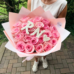 Mon Amour Initial Rose Bouquet