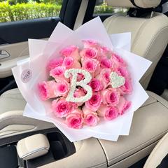 Mon Amour Initial Rose Bouquet