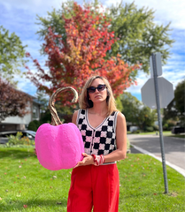 Handmade Pink Paper Mache Pumpkin - size 24"