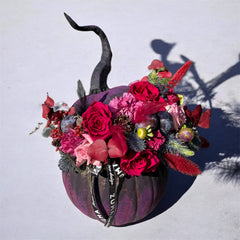 Witch Pumpkin Floral Arrangement for Halloween