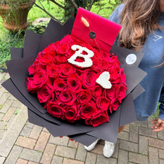 Mon Amour Initial Rose Bouquet