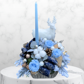 Eternity Roses with Candle and Reindeer Décor - Last 3 Years
