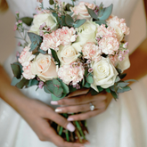 Blush Rose & Carnation Bridal Bouquet