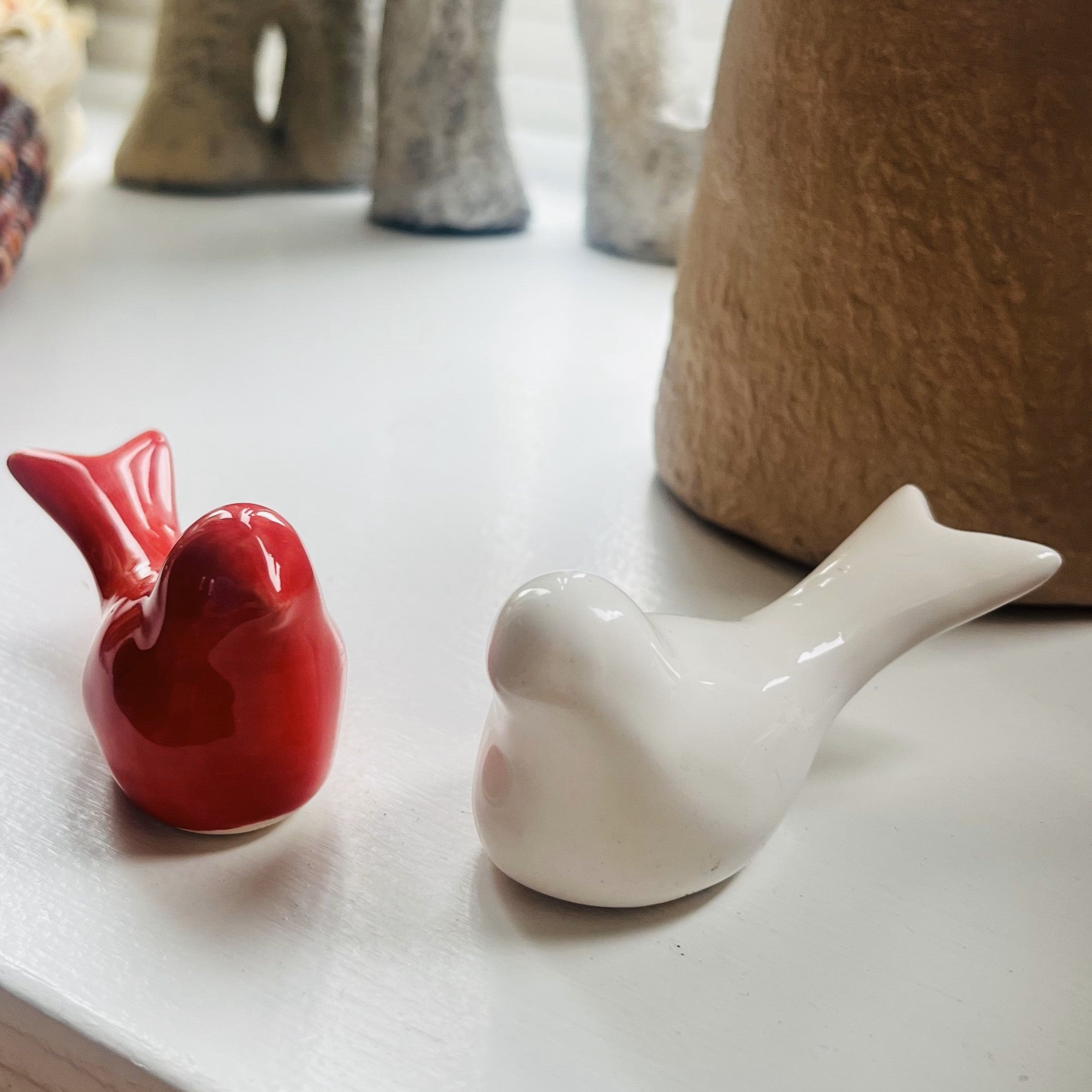 Decorative Ceramic Birds for Floral Arrangements