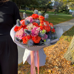 Sunset Orange & Lavender Bouquet