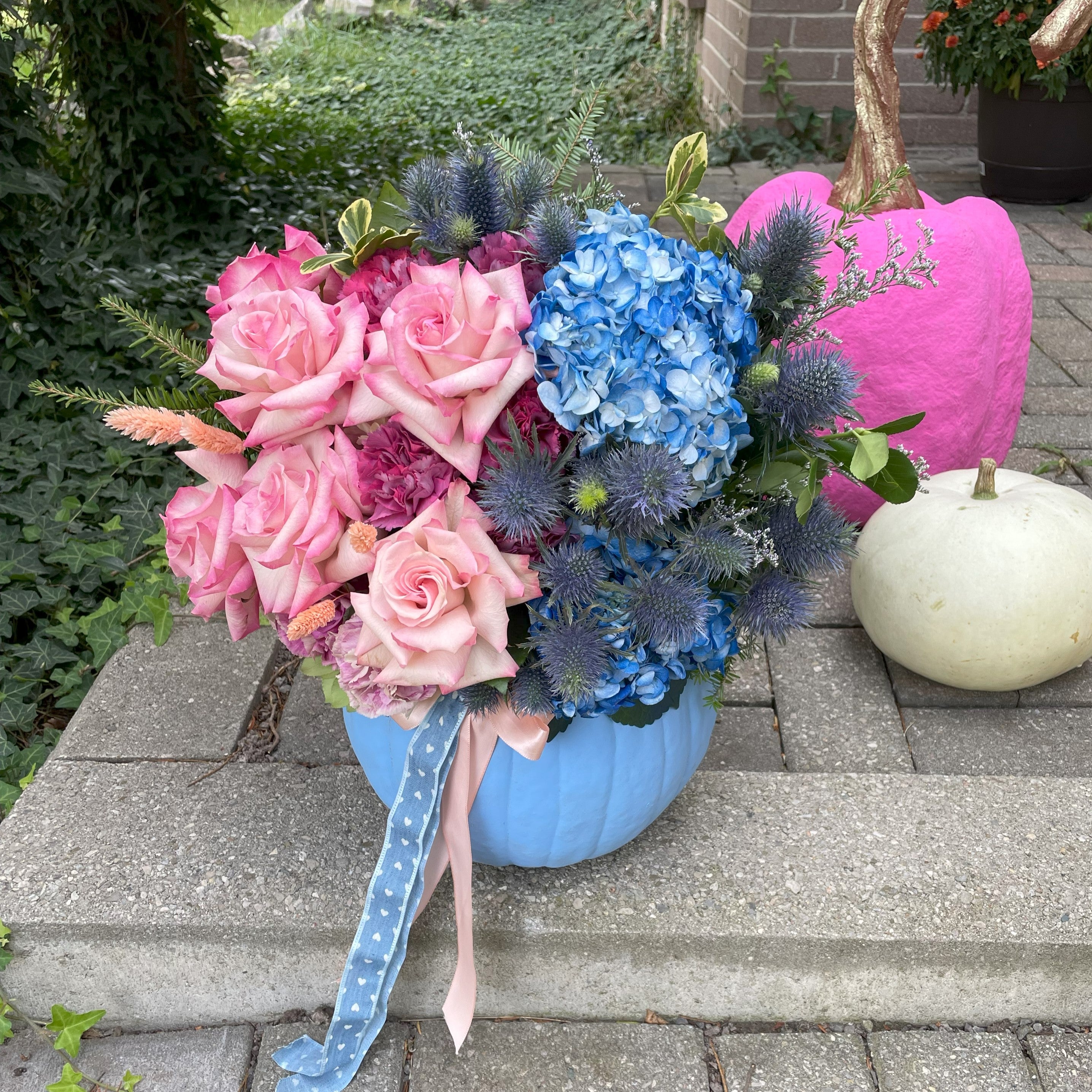 Floral Arrangement for Gender Reveal