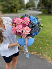 Floral Arrangement for Gender Reveal