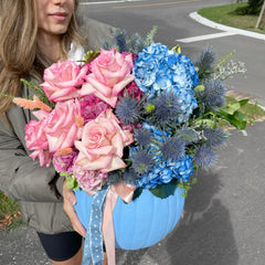 Floral Arrangement for Gender Reveal