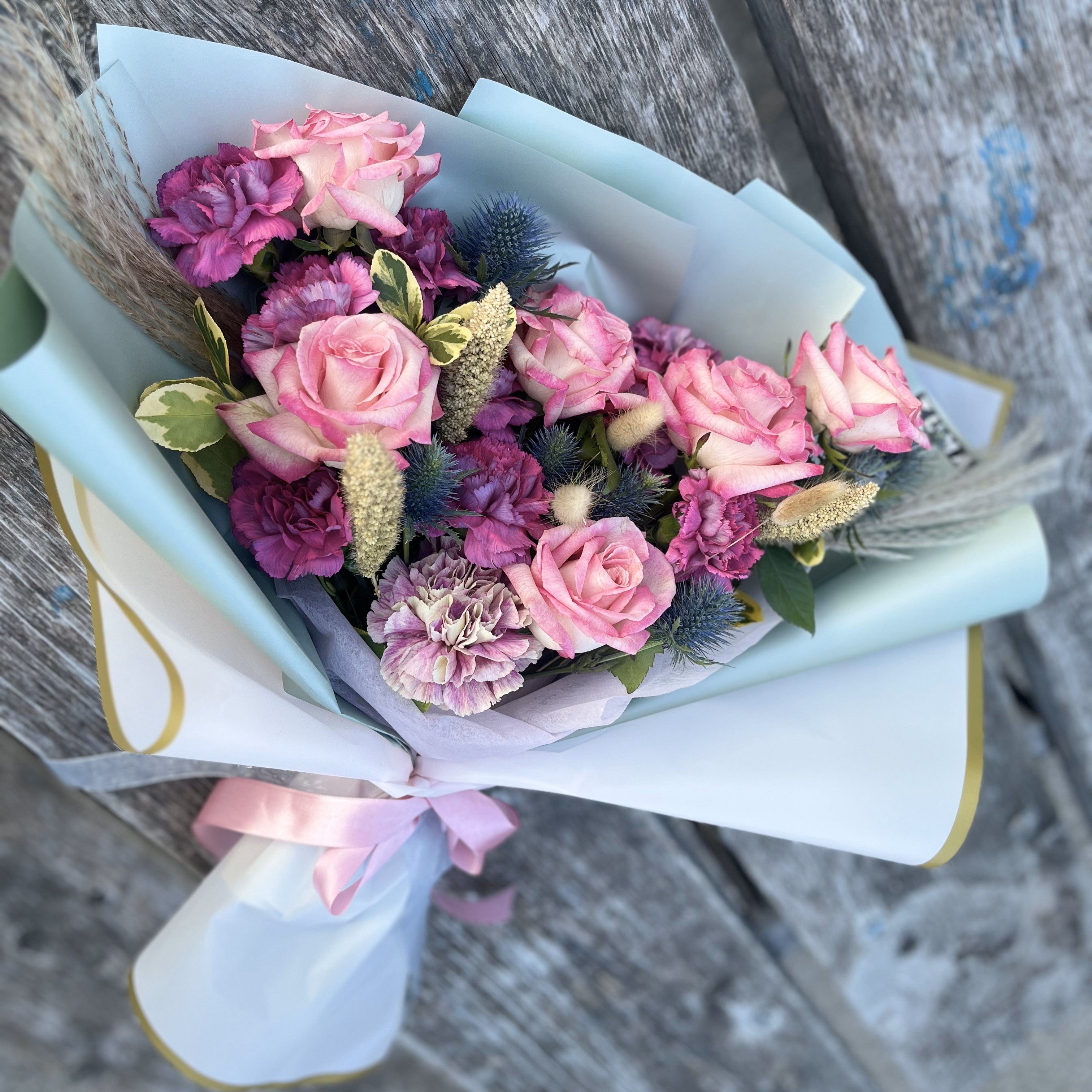 Luxurious Pink Rose Bouquet