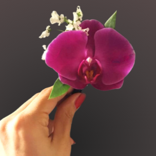 Orchid Hair Comb & Wrist Corsage Set