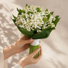 Classic White Lily of the Valley Bridal Bouquet