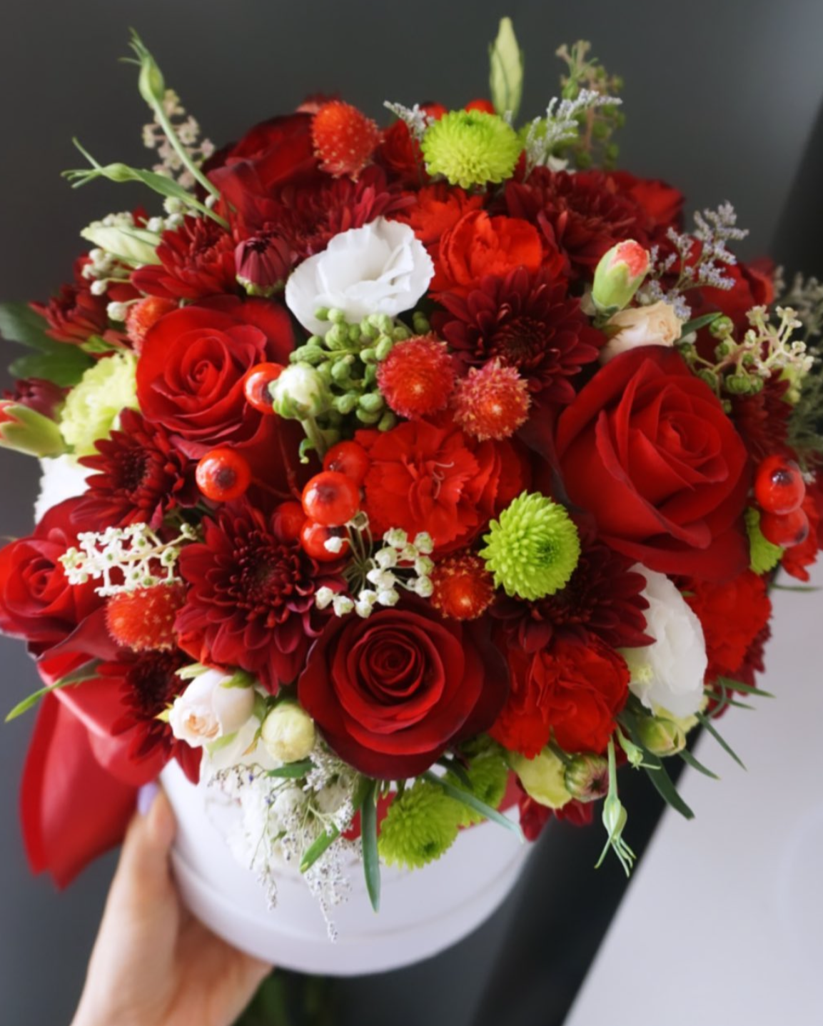 Crimson Romance Floral Arrangement