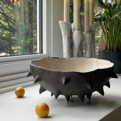 Handmade Paper Mache Decorative spiky Bowl