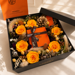 Orange Preserved Roses-Last 3 Years