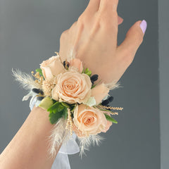 Peach Rose Wrist Corsage