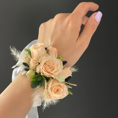 Peach Rose Wrist Corsage