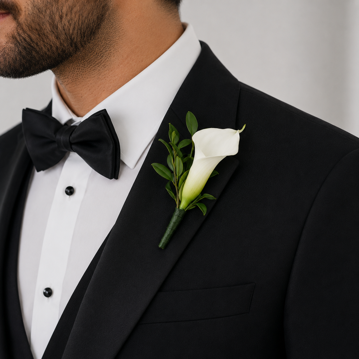 White Eclipse Boutonniere
