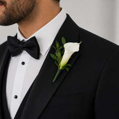 White Eclipse Boutonniere