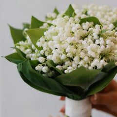 Classic White Lily of the Valley Bridal Bouquet