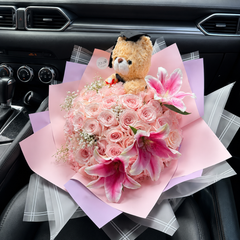 Blush Prestige Rose and lily