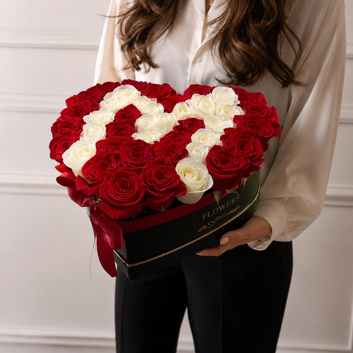 Signature Initial Heart Rose Box