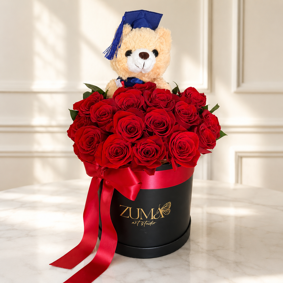 Scarlet Scholar Rose Box