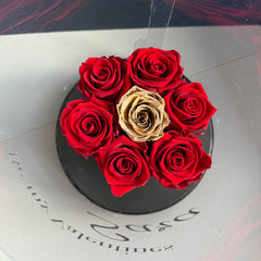 Éclat d’Amour | Red & Gold Luxury Infinity Rose Box | Last 3 Years