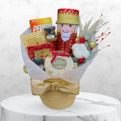 Sweet Holiday Golden-Red Gift Basket