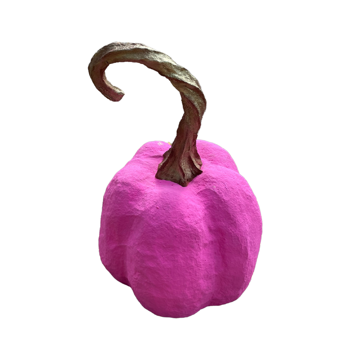 Handmade Pink Paper Mache Pumpkin - size 24"