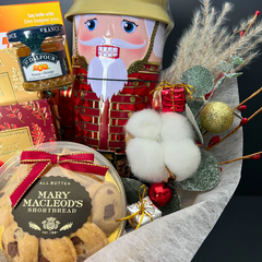 Sweet Holiday Golden-Red Gift Basket